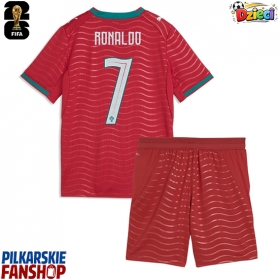 Koszulka piłkarska Portugalia Cristiano Ronaldo #7 Strój Domowy dla dzieci MŚ 2026 tanio Krótki Rękaw (+ Krótkie spodenki)